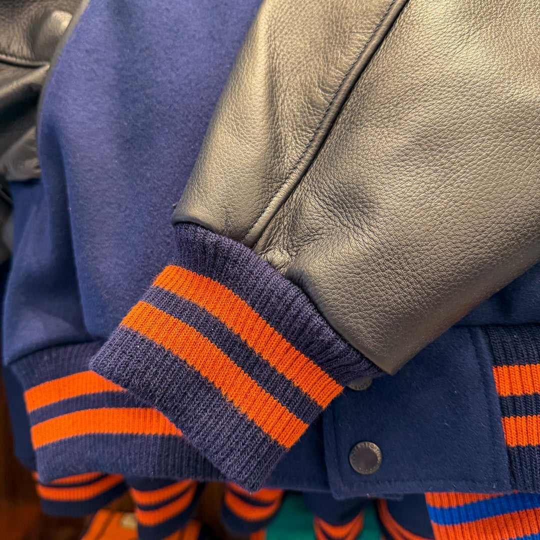 Edmonton Oilers Roots Navy Award Classic Varsity Jacket