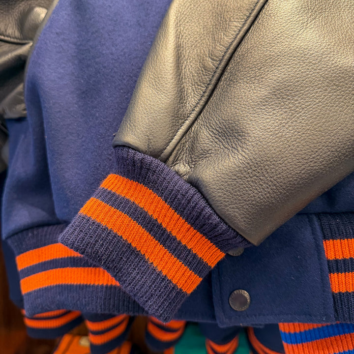 Edmonton Oilers Roots Navy Award Classic Varsity Jacket