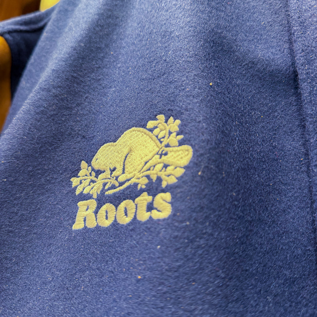 Edmonton Oilers Roots Navy & Brown Award Classic Varsity Jacket