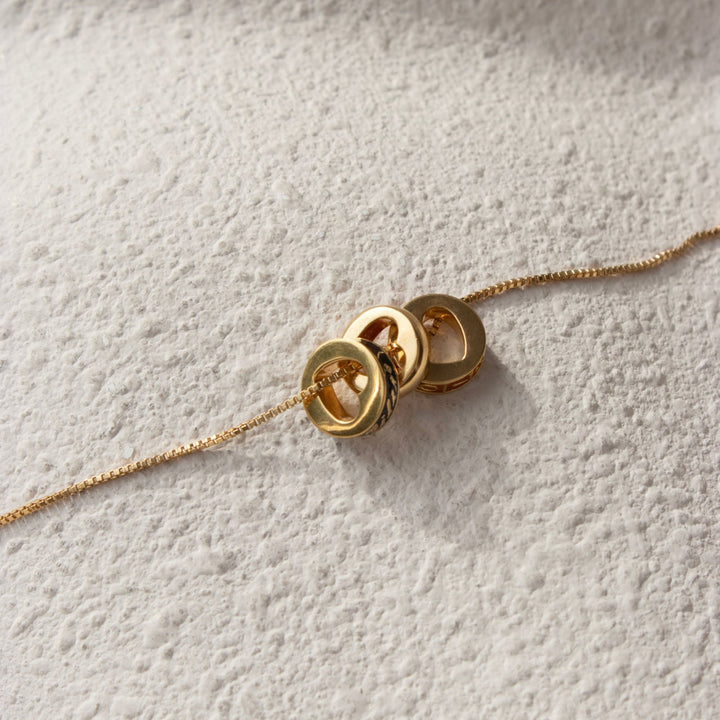 Edmonton Oilers So Pretty Cara Cotter Gold Ring Charm Necklace