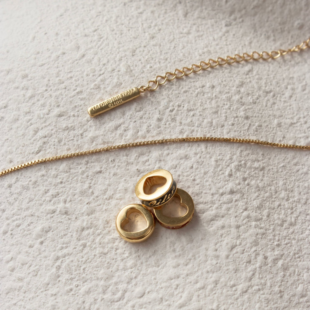 Edmonton Oilers So Pretty Cara Cotter Gold Ring Charm Necklace