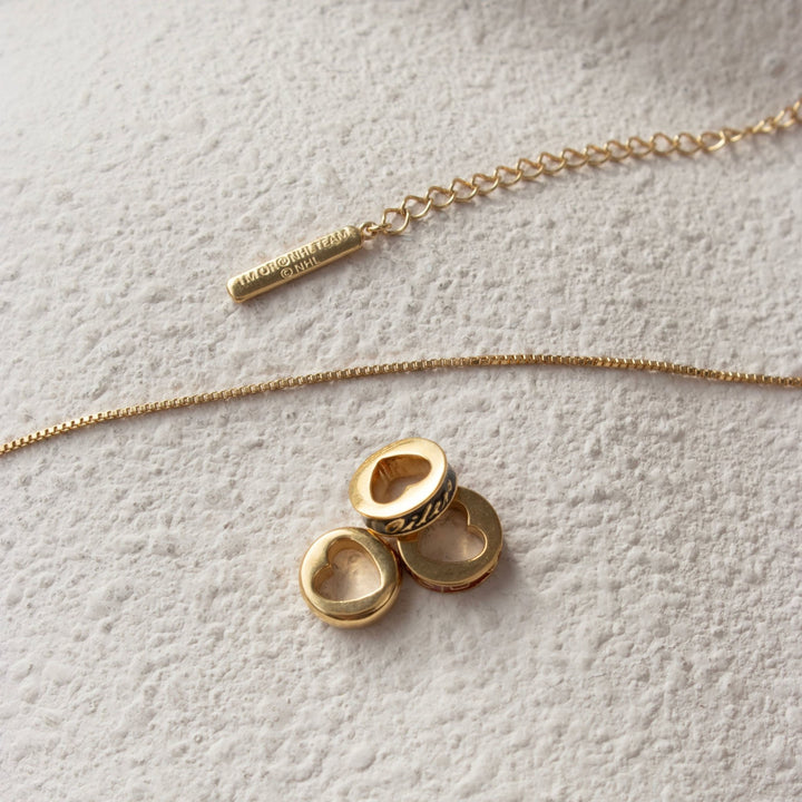 Edmonton Oilers So Pretty Cara Cotter Gold Ring Charm Necklace