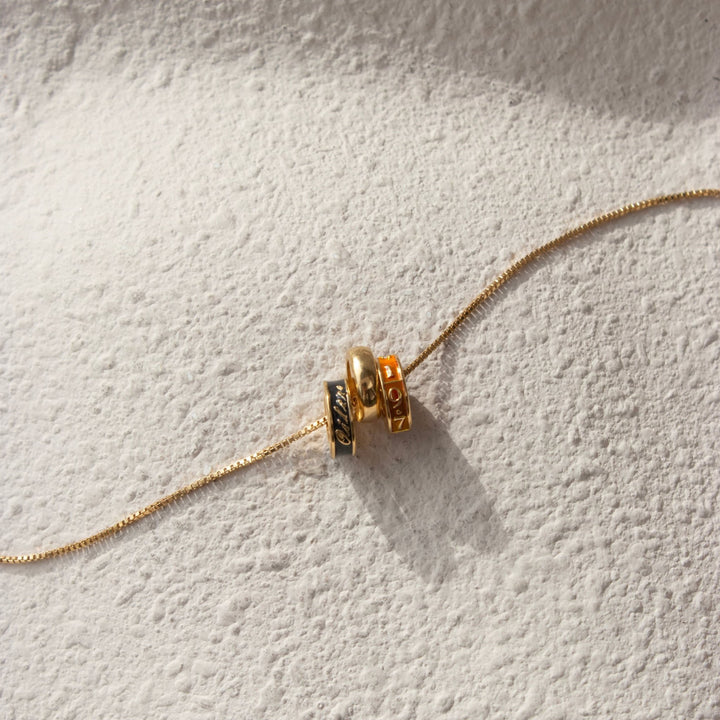 Edmonton Oilers So Pretty Cara Cotter Gold Ring Charm Necklace