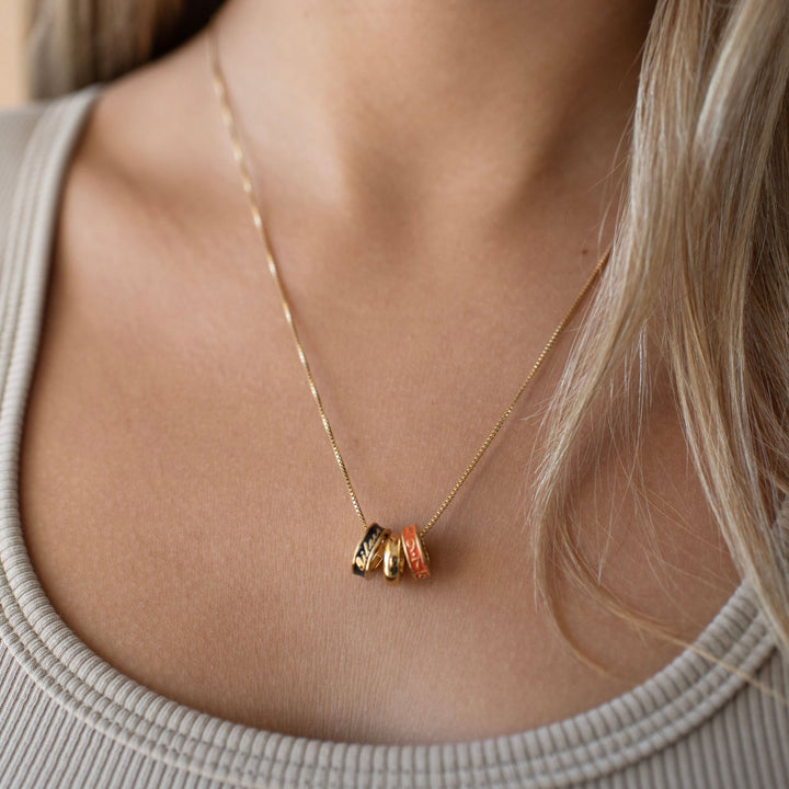 Edmonton Oilers So Pretty Cara Cotter Gold Ring Charm Necklace