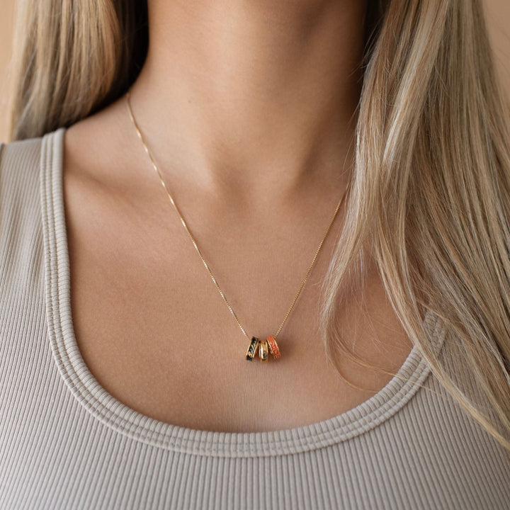 Edmonton Oilers So Pretty Cara Cotter Gold Ring Charm Necklace