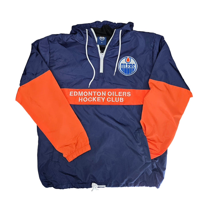 Edmonton Oilers Something Inked Blue & Orange Windbreaker Jacket
