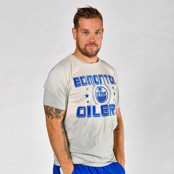 Edmonton Oilers Sportiqe Bingham Richland Sunfade White T-Shirt