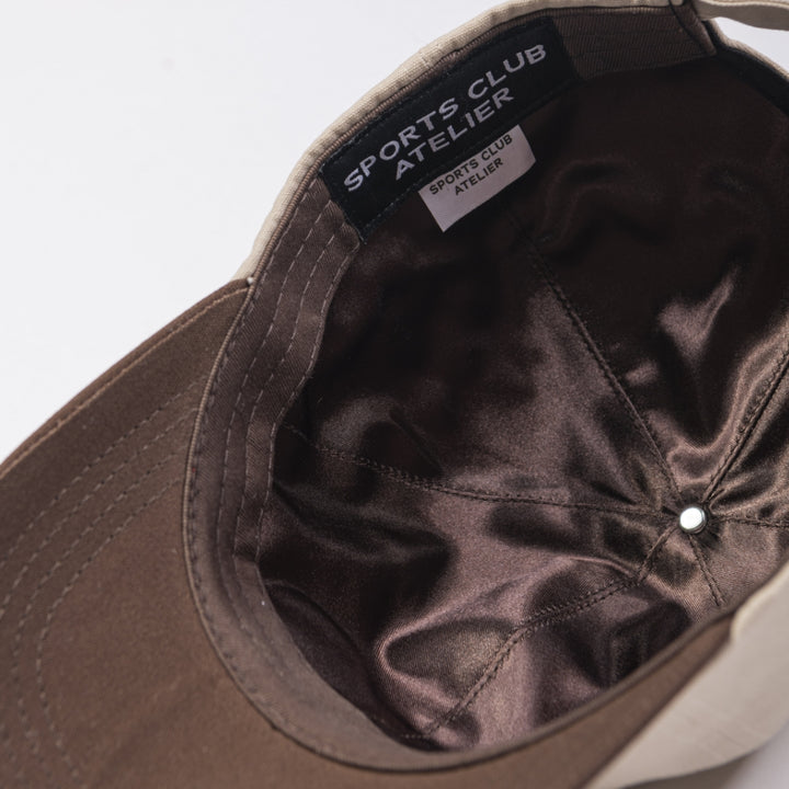 Edmonton Oilers Sports Club Atelier by Lauren McDavid Cream & Brown Utility Two-Toned Canvas Adjustable Hat