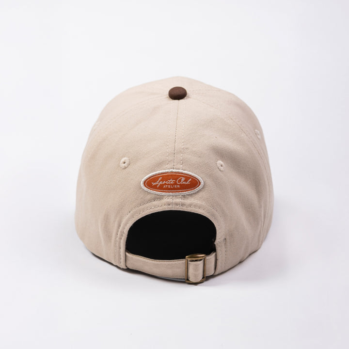 Edmonton Oilers Sports Club Atelier by Lauren McDavid Cream & Brown Utility Two-Toned Canvas Adjustable Hat