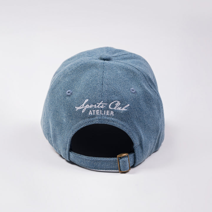 Edmonton Oilers Sports Club Atelier by Lauren McDavid Light Wash Blue Jean Baseball Adjustable Hat