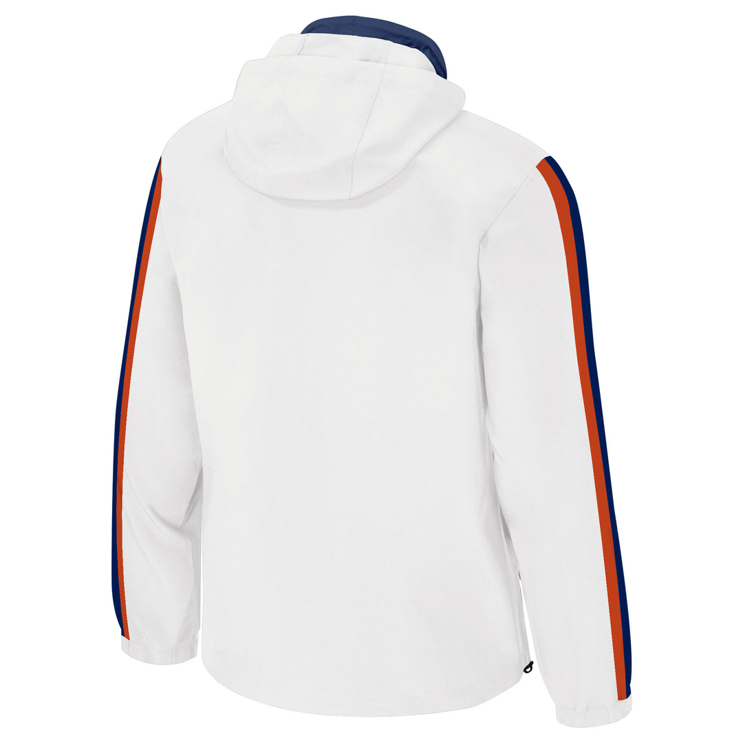 Edmonton Oilers Stadium Essentials Bench Pursuit White Quarter-Zip Jacket