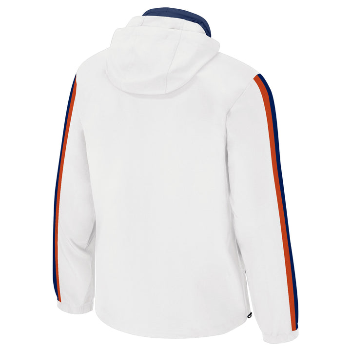 Edmonton Oilers Stadium Essentials Bench Pursuit White Quarter-Zip Jacket