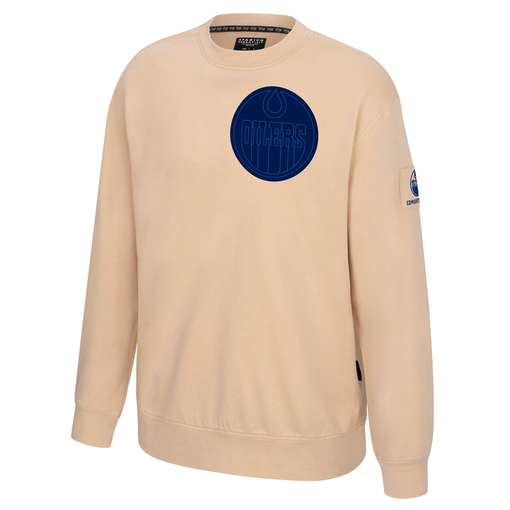 Edmonton Oilers Stadium Essentials Team Skybox Tan Long Sleeve Shirt