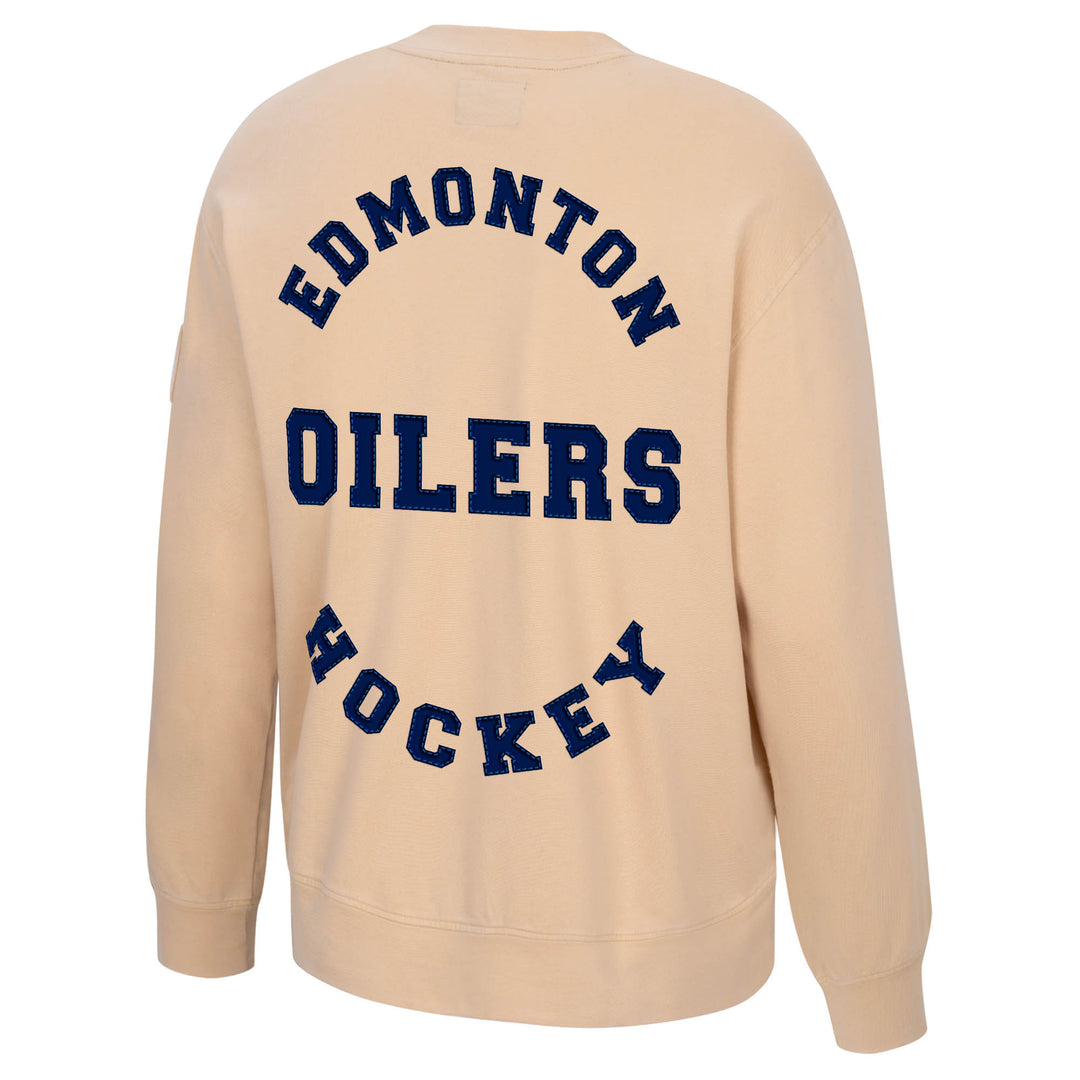 Edmonton Oilers Stadium Essentials Team Skybox Tan Long Sleeve Shirt
