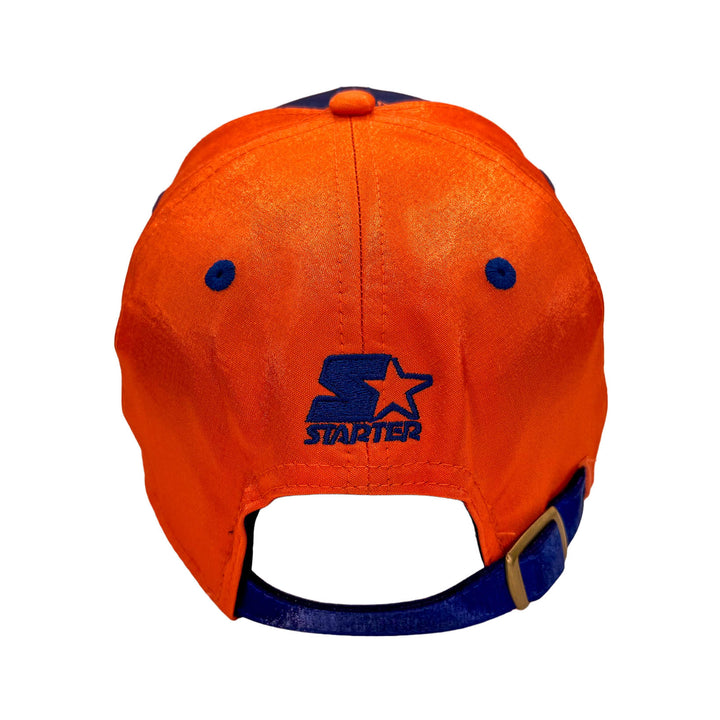 Edmonton Oilers Starter Blue & Orange Dazzle Curved Starfit Adjustable Hat