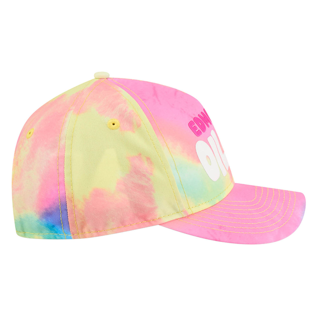 Edmonton Oilers Kids New Era Tie Dye 9FORTY M-Crown Snapback Hat