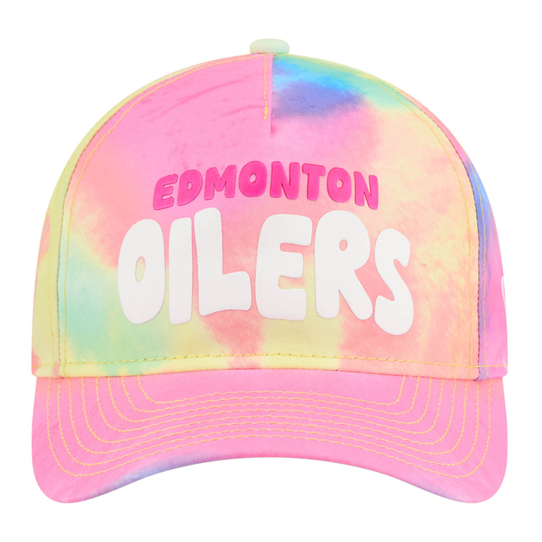 Edmonton Oilers Kids New Era Tie Dye 9FORTY M-Crown Snapback Hat