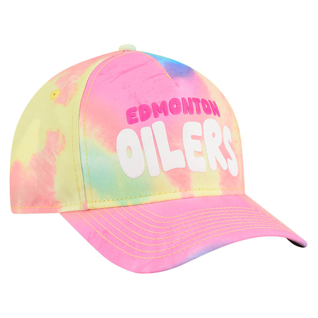 Edmonton Oilers Toddler New Era Tie Dye 9FORTY M-Crown Adjustable Hat