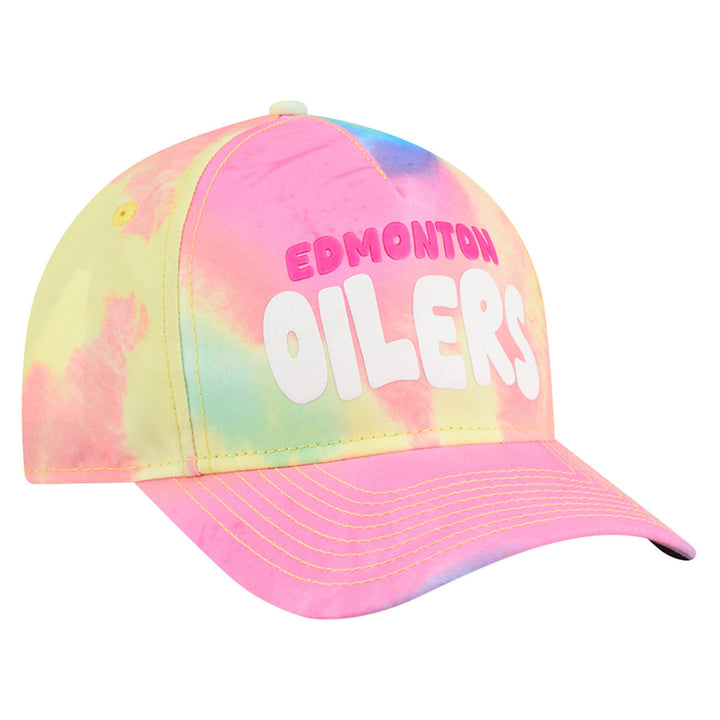 Edmonton Oilers Toddler New Era Tie Dye 9FORTY M-Crown Adjustable Hat