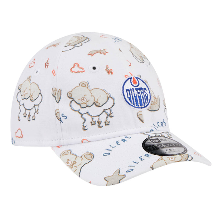 Edmonton Oilers Toddler Teddy White 9TWENTY Flex Hat