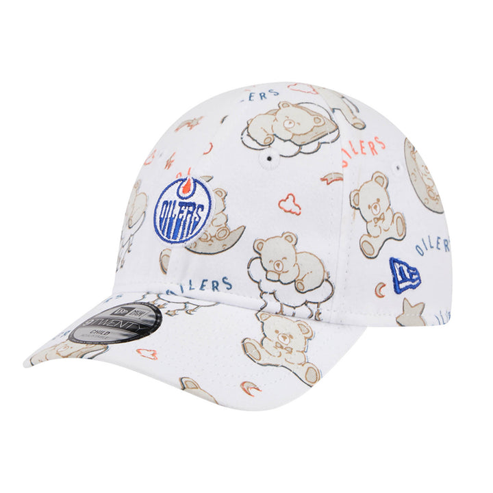Edmonton Oilers Toddler Teddy White 9TWENTY Flex Hat