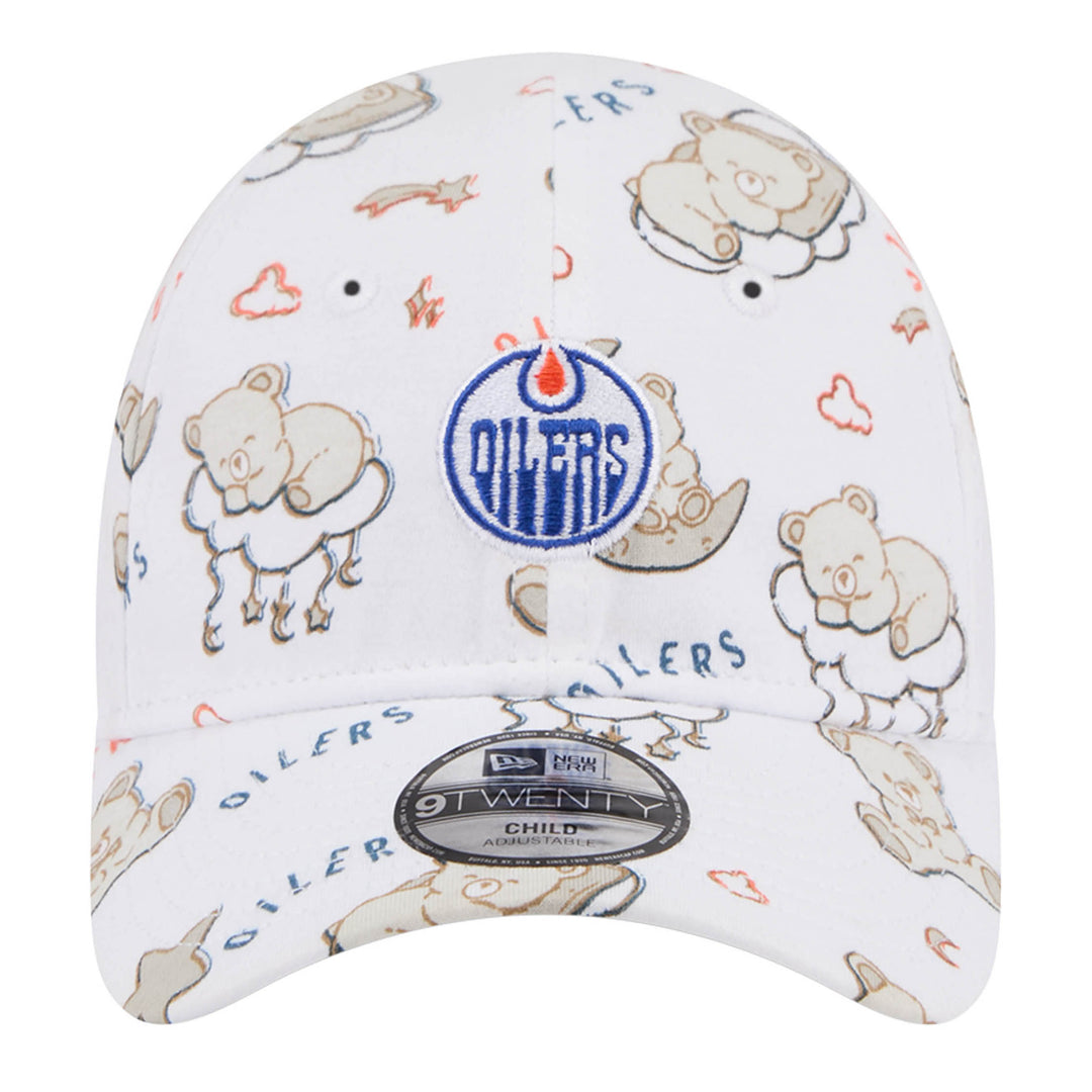 Edmonton Oilers Youth Teddy White 9TWENTY Flex Hat