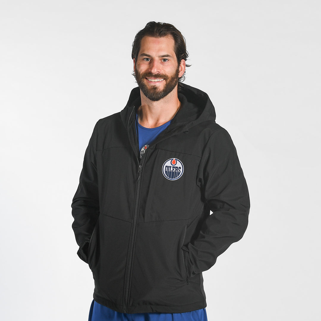 Edmonton Oilers Unisex Authentics Black Softshell Jacket