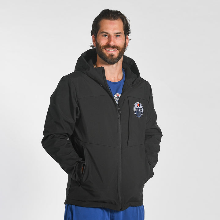 Edmonton Oilers Unisex Authentics Black Softshell Jacket