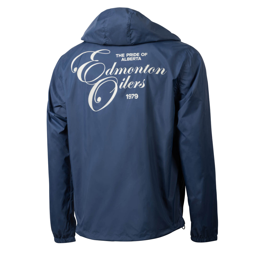Edmonton Oilers Unisex Authentics Blue Block Windbreaker Jacket