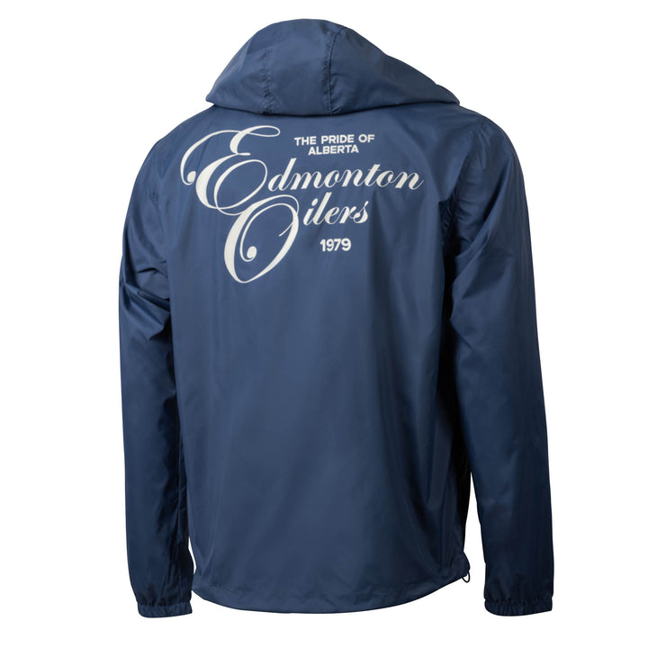 Edmonton Oilers Unisex Authentics Blue Block Windbreaker Jacket