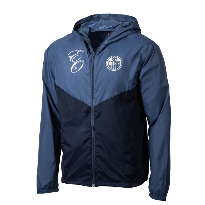 Edmonton Oilers Unisex Authentics Blue Block Windbreaker Jacket