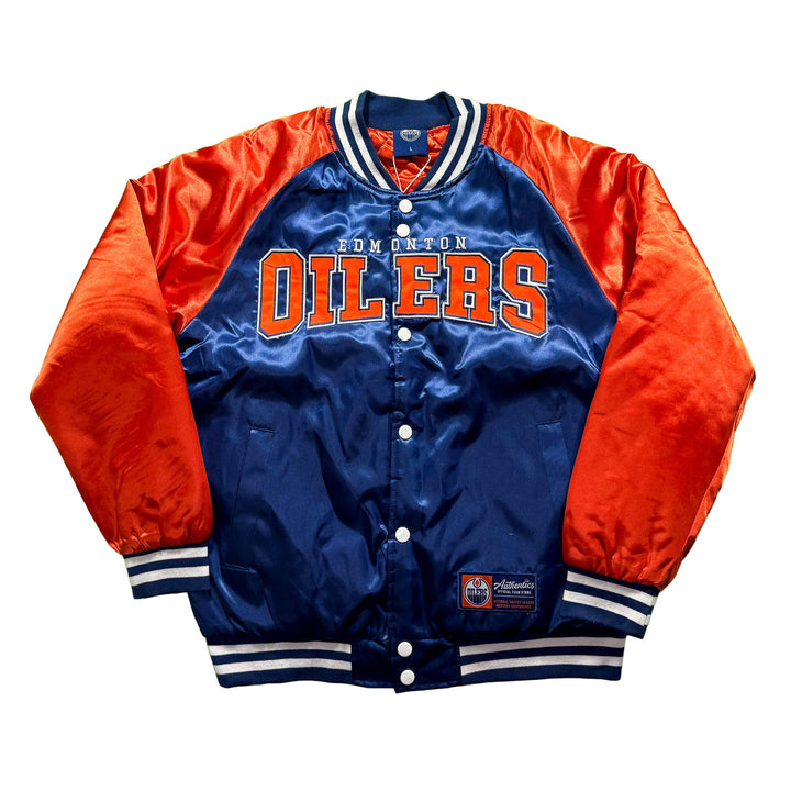 Edmonton Oilers Unisex Authentics Blue & Orange Coach's Jacket