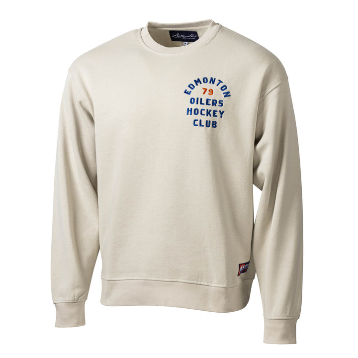 Edmonton Oilers Unisex Authentics Cream Hockey Club Crewneck Sweatshirt
