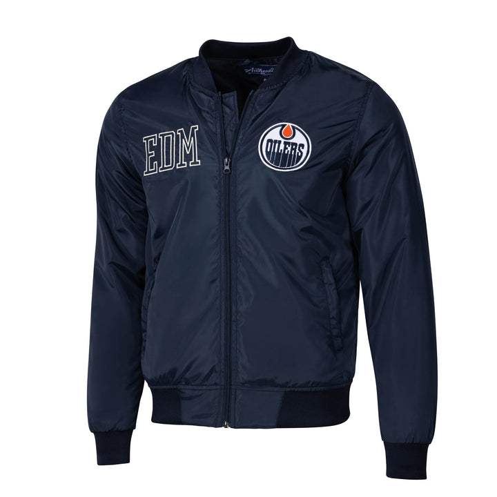 Edmonton Oilers Unisex Authentics Navy Bomber Jacket