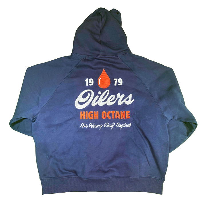 Edmonton Oilers Unisex Authentics Navy High-Octane Oversized Hoodie