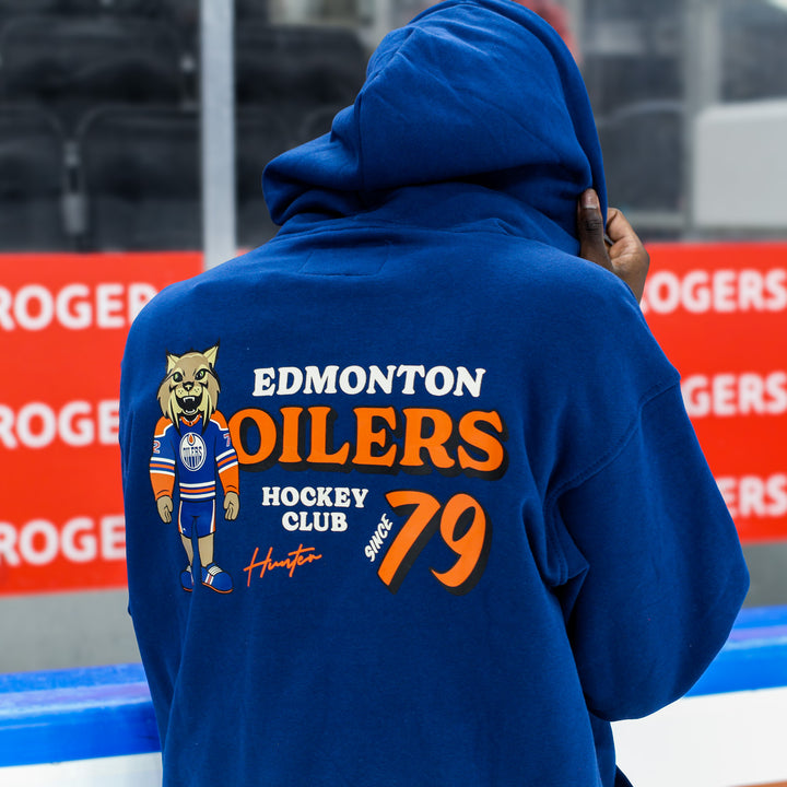 Edmonton Oilers Unisex Authentics Navy Hunter Relaxed Hoodie