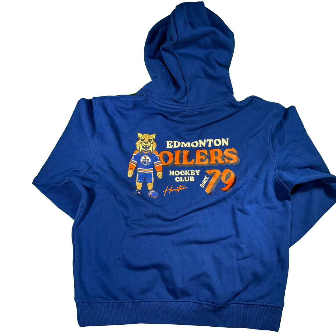 Edmonton Oilers Unisex Authentics Navy Hunter Relaxed Hoodie
