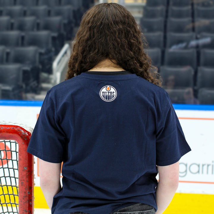 Edmonton Oilers Unisex Authentics Navy Oil Drop Relaxed T-Shirt