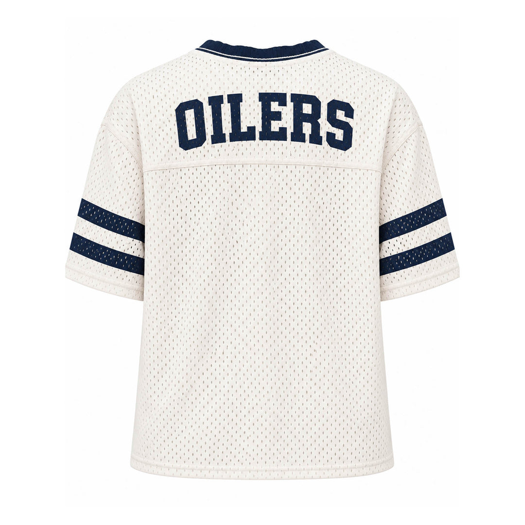 Edmonton Oilers Unisex Line Change White Mesh Jersey T-Shirt