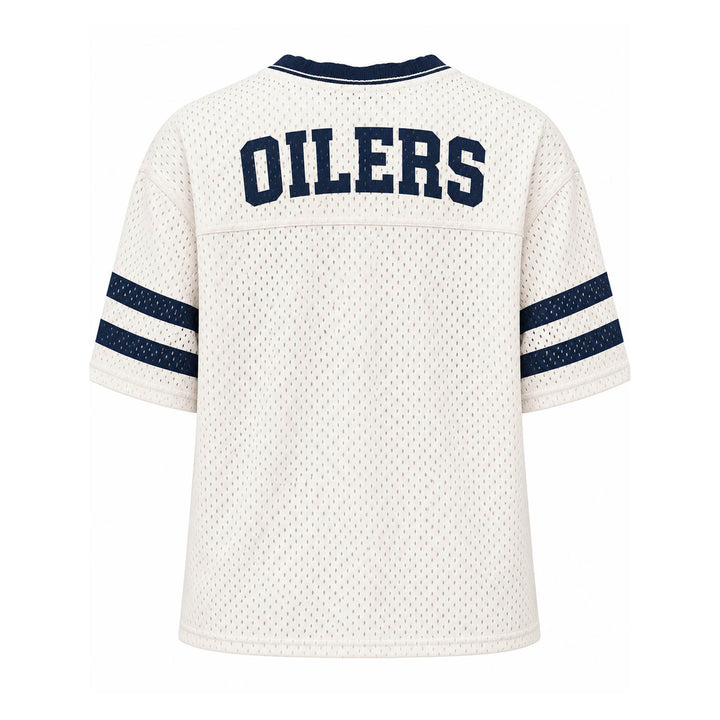 Edmonton Oilers Unisex Line Change White Mesh Jersey T-Shirt