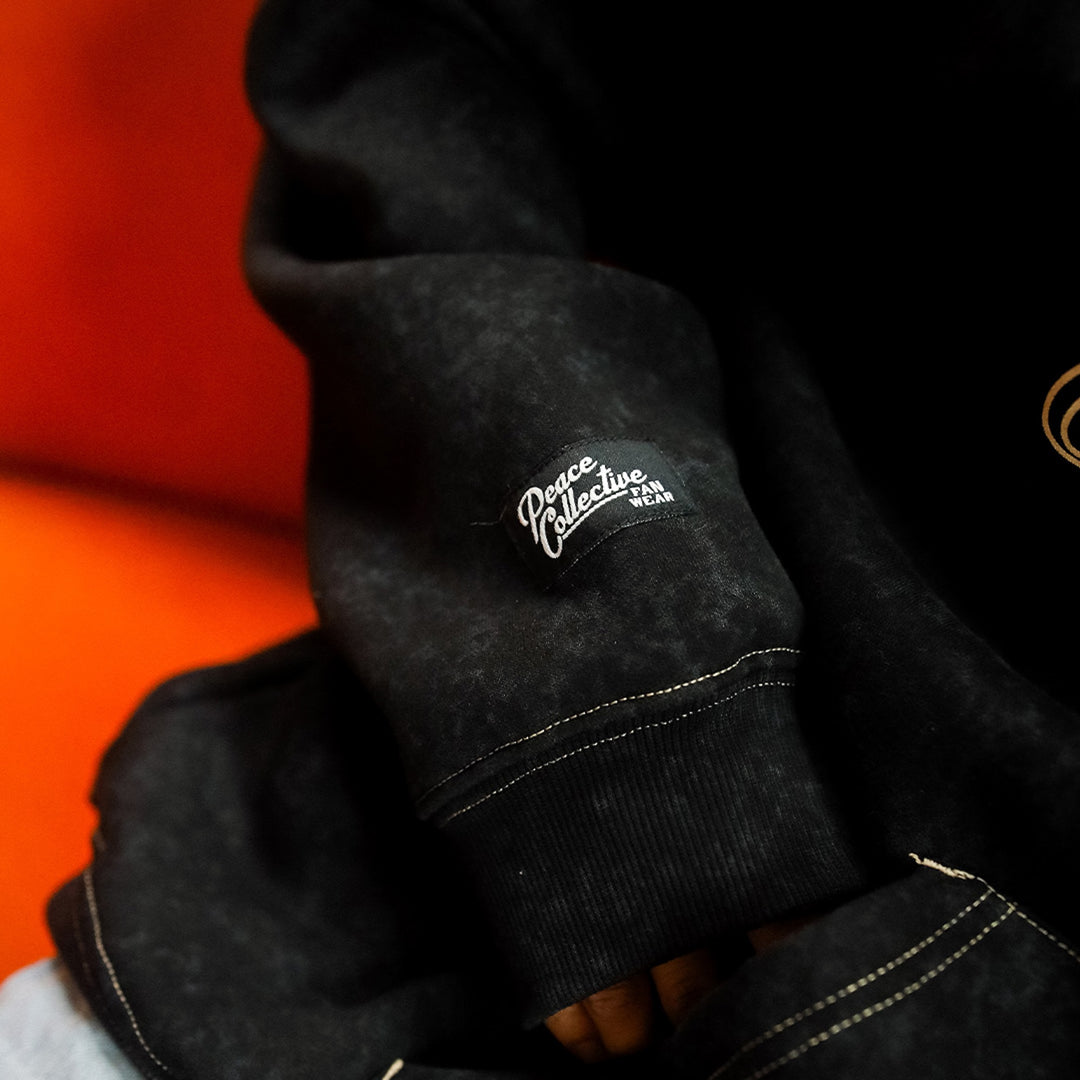 Edmonton Oilers Unisex Peace Collective Contrast Stitch Black Hoodie