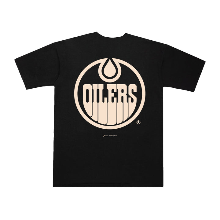 Edmonton Oilers Unisex Peace Collective Essentials Black Heavyweight T-Shirt