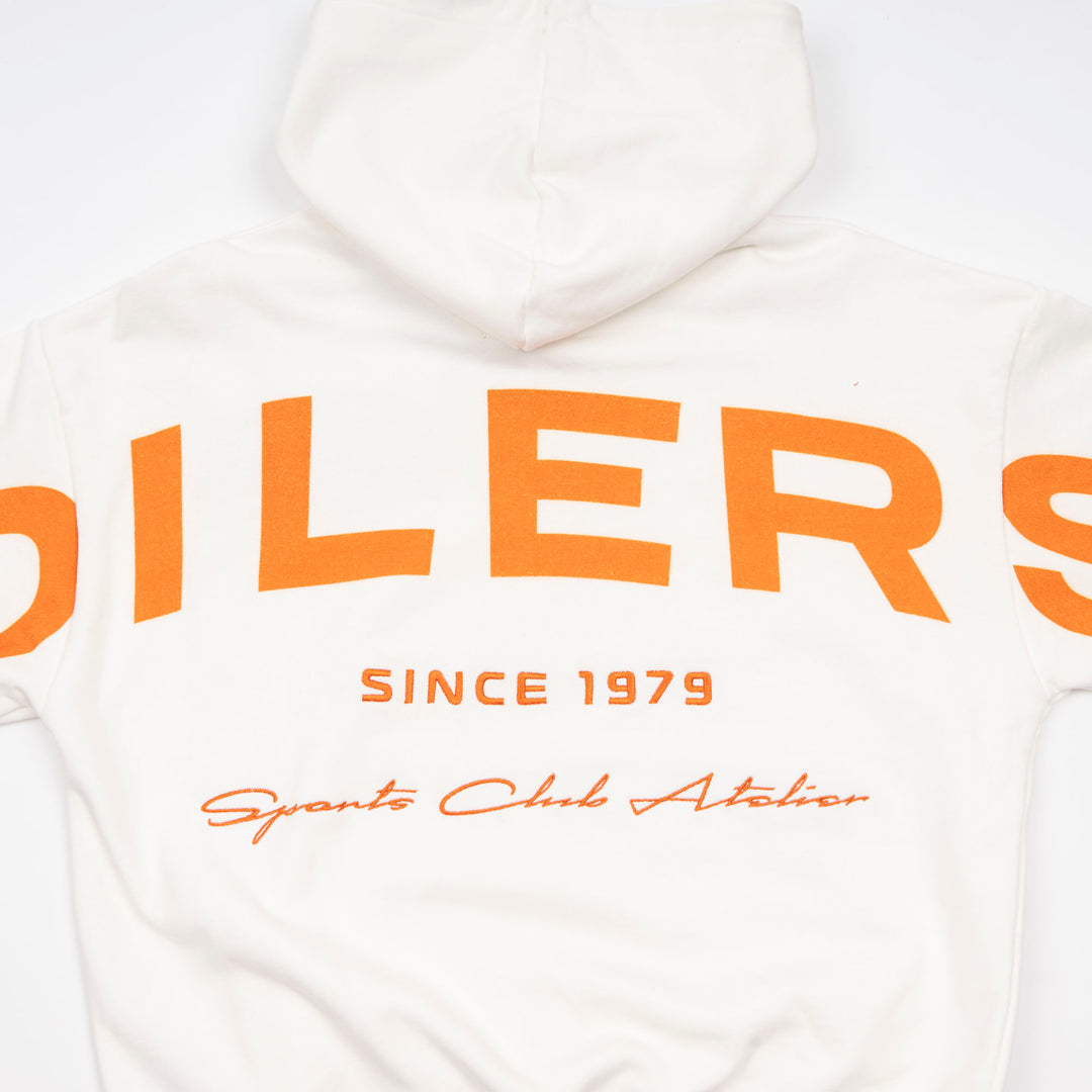 Edmonton Oilers Unisex Sports Club Atelier by Lauren McDavid White Overdrive Hoodie