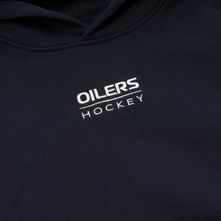 Edmonton Oilers Unisex Sports Club Atelier by Lauren McDavid Navy Fueled by Oil Hoodie