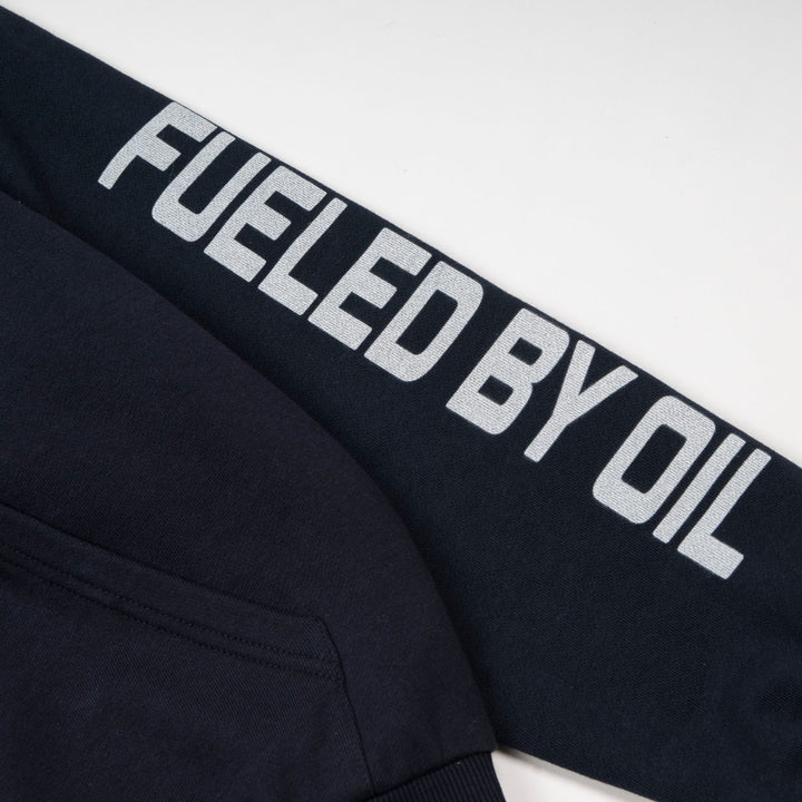 Edmonton Oilers Unisex Sports Club Atelier by Lauren McDavid Navy Fueled by Oil Hoodie