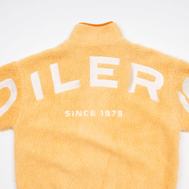 Edmonton Oilers Unisex Sports Club Atelier by Lauren McDavid Orange Ice Drift Sherpa Jacket