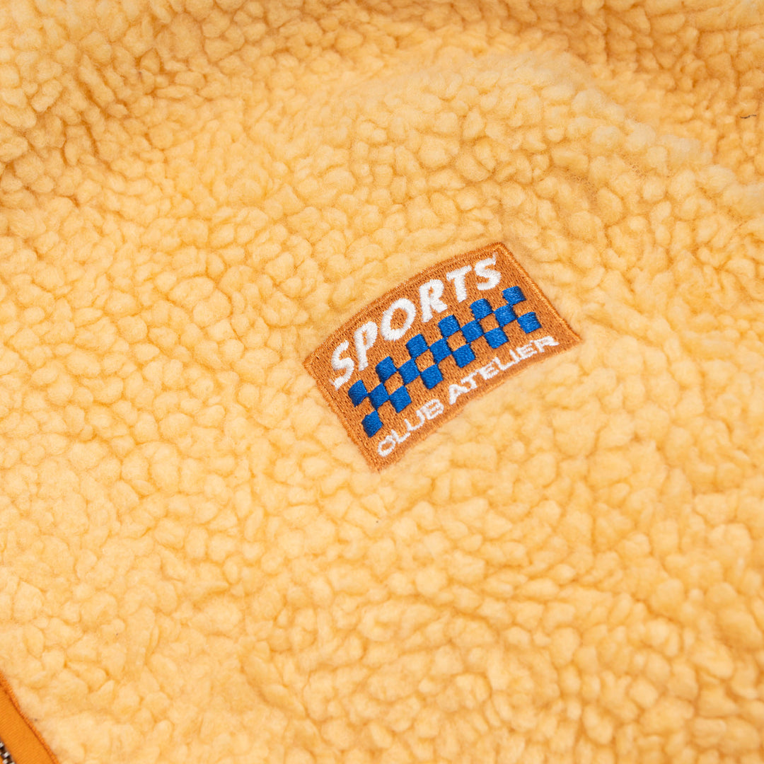 Edmonton Oilers Unisex Sports Club Atelier by Lauren McDavid Orange Ice Drift Sherpa Jacket