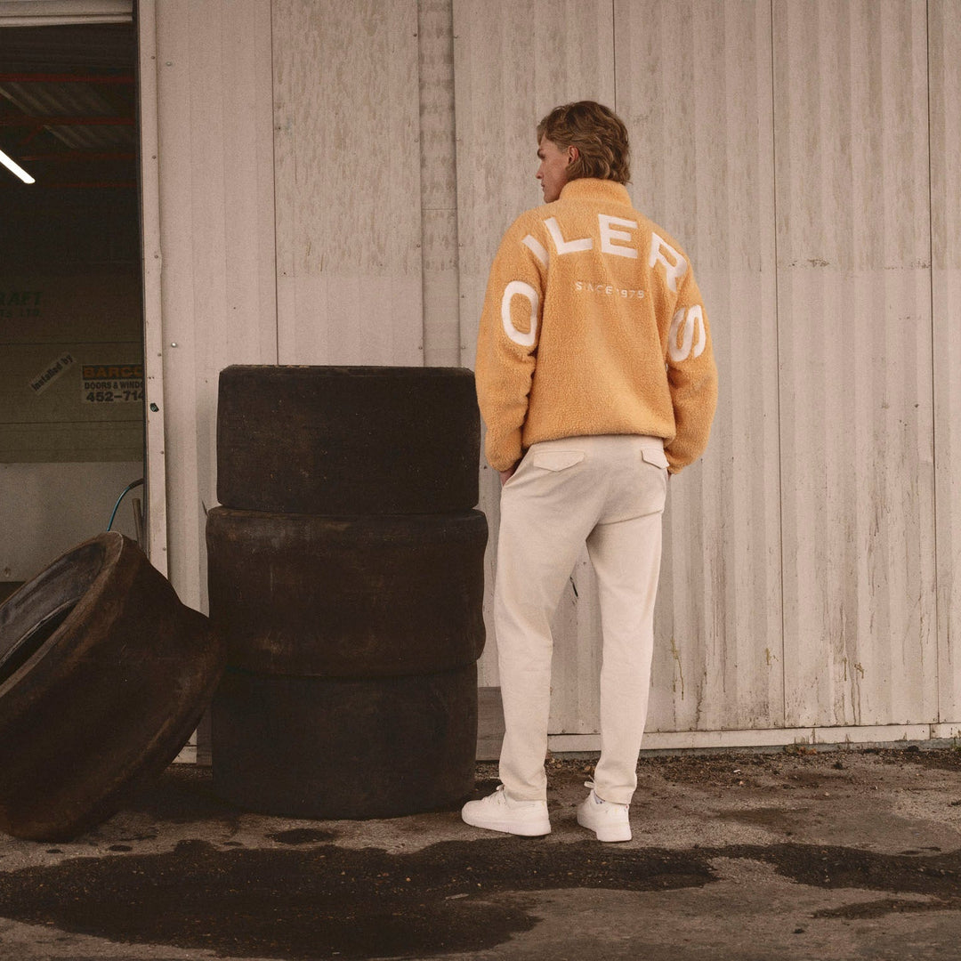 Edmonton Oilers Unisex Sports Club Atelier by Lauren McDavid Orange Ice Drift Sherpa Jacket