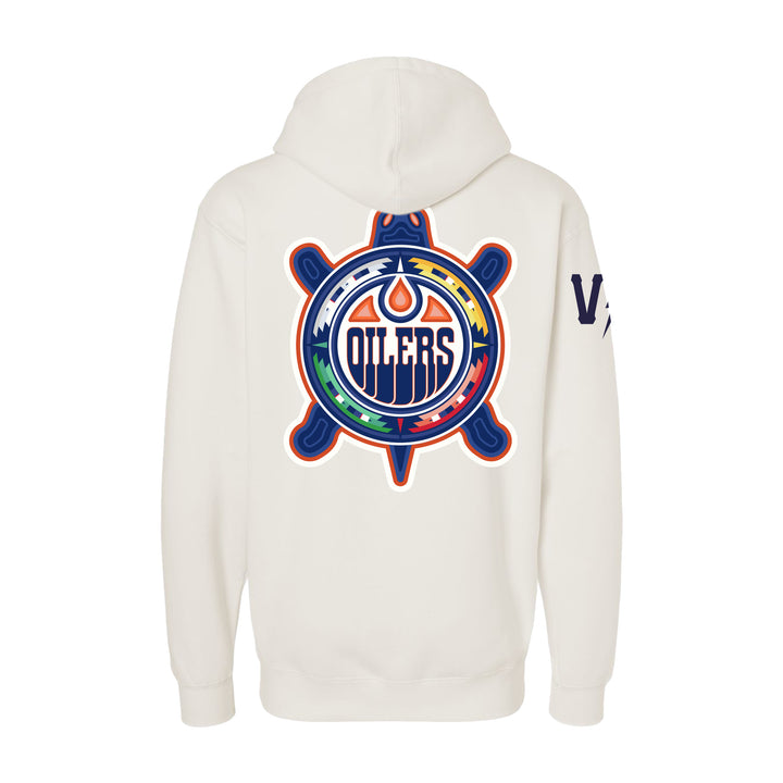Edmonton Oilers Violent Gentlemen 2026 Turtle Island Cream Logo Hoodie