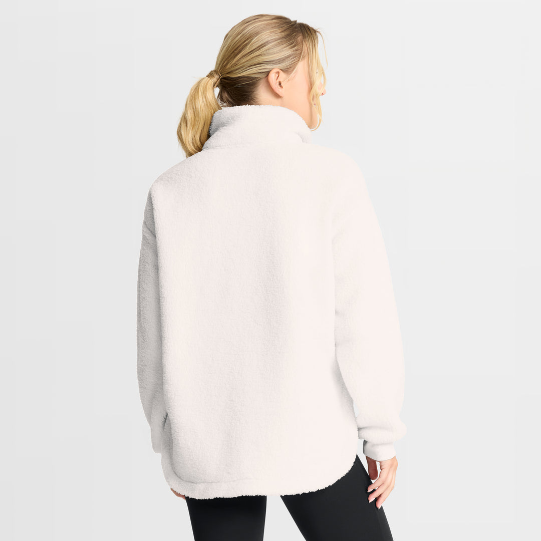 Edmonton Oilers Women's Fanatics Cream Sherpa Sweatshirt